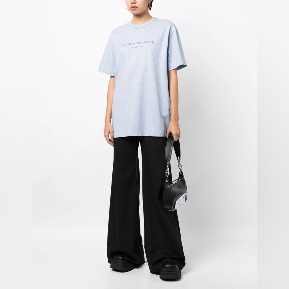 W/ tags Alexander Wang Short Sleeve Tee w/ Glitter Wash and Puff Logo M